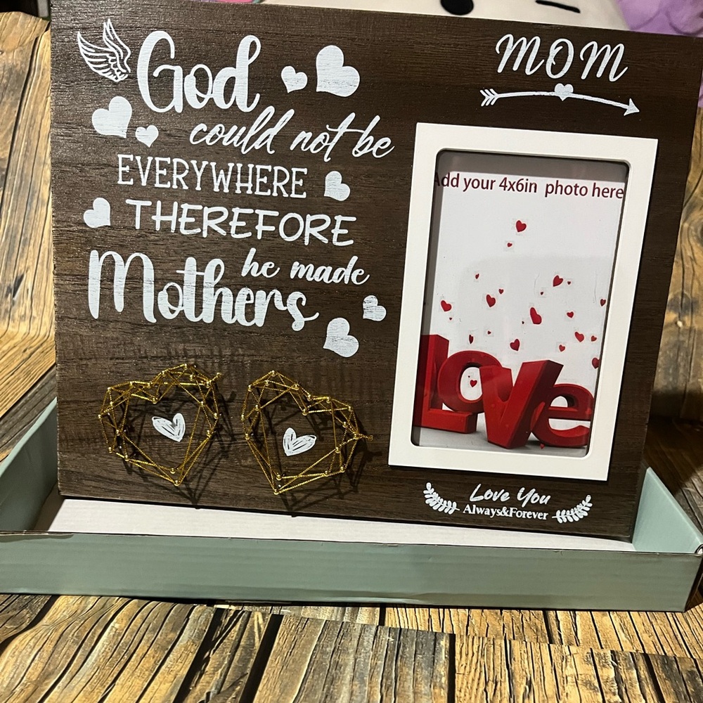 Brown and White‎ Picture Frame for Mom